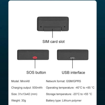 Ultra-long standby A8 GPS locator accurate positioning portable and easy to use, suitable for all models of anti-loss devices - MarvelouStoree