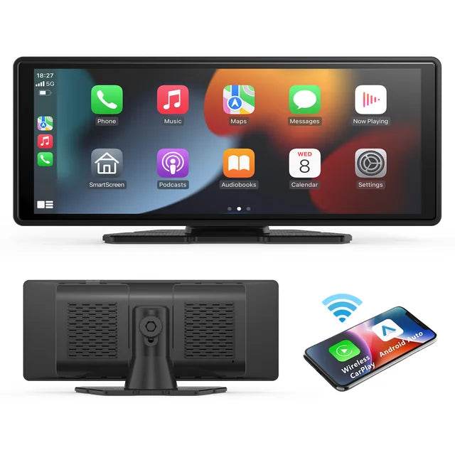 Universal Portable Carplay for Car Screen, Wireless Carplay Screen Wireless Car Stereo with Carplay Android Auto, Car Touchscree - MarvelouStoree