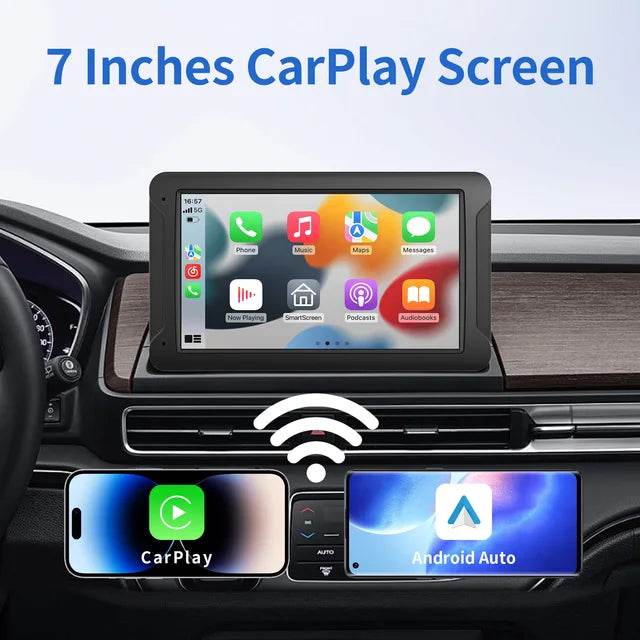 Universal Portable Carplay for Car Screen, Wireless Carplay Screen Wireless Car Stereo with Carplay Android Auto, Car Touchscree - MarvelouStoree