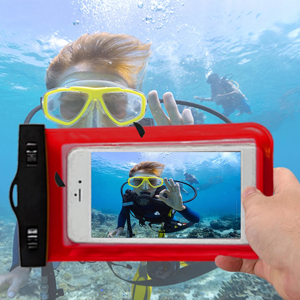 Waterproof Case For Phone Waterproof Pouch Bag PVC Cell Phones Underwater Phone Bag For IPhone Swimming Transparent