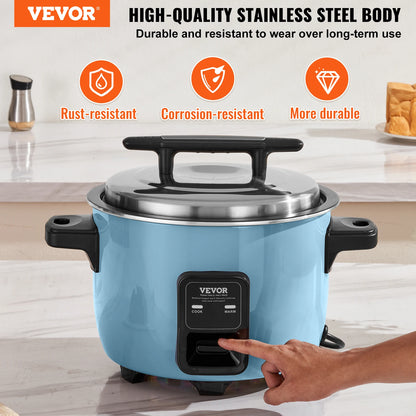 VEVOR 8L 10L 13L Commercial Rice Cooker with Aluminium Nonstick Inner Pot 24-Hour Keep Warm for Restaurant Buffet