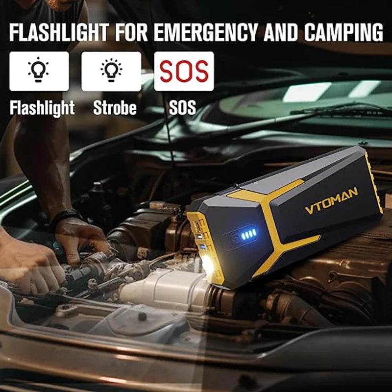 VTOMAN Power Bank 20000mAh Jump Starter Portable Charger Car Booster 4500A Auto Starting Device Emergency Car Battery Starter - MarvelouStoree