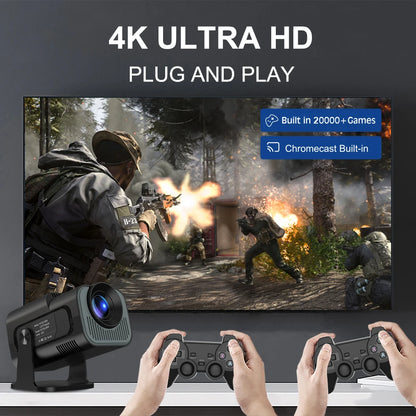 Velec Video Game Console With 4K Android Projector HY320 MINI 2.4G Double Wireless Controller Retro Classic Games 20000+