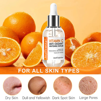 Vitamin C Serum Hyaluronic Acid For Face Collagen Glowing Serum Fade Melanin Whitening Moisturizing Facial Skin Care JoyPretty