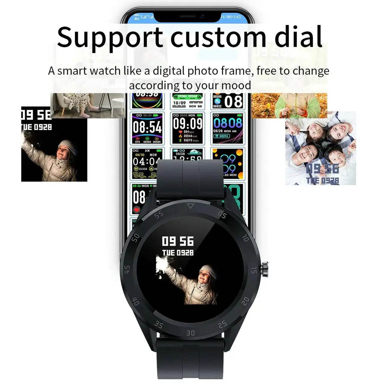 Waterproof Bluetooth Smart Watch Phone Mate Heart Rate Tracker For iOS Android - MarvelouStoree