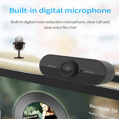 Marveloustoree Webcam Computer Camera 1080P HD USB With Microphone Support  Desktop Computer Laptop Suitable For Live Video Call Conference