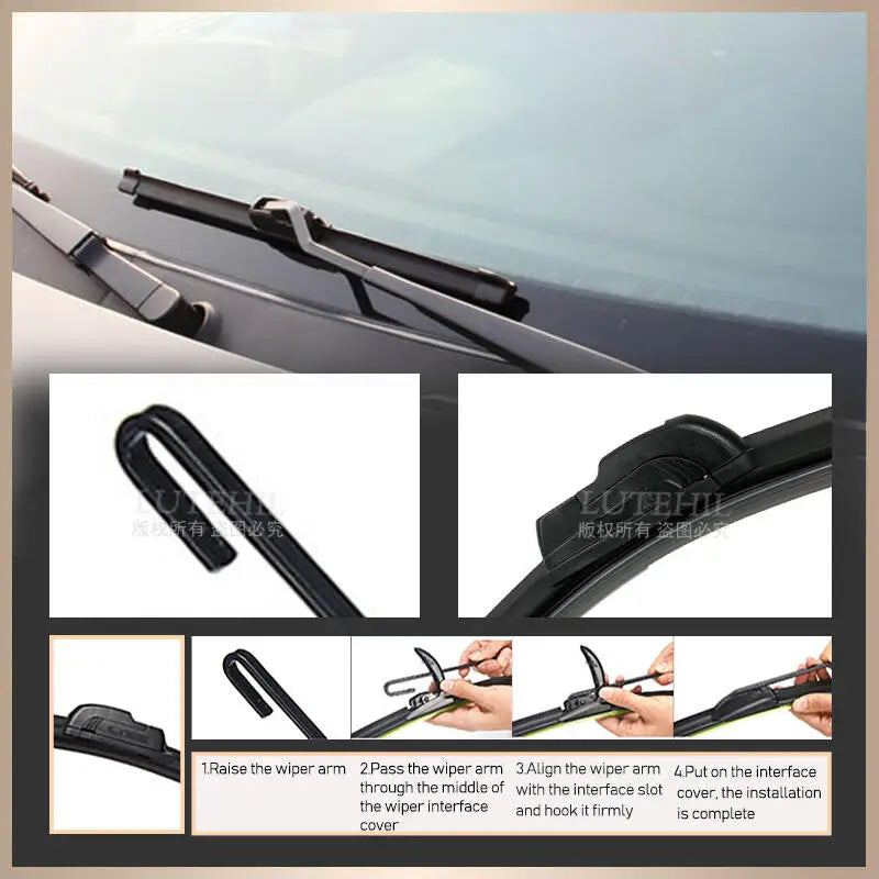 Wiper Front & Rear Wiper Blades Set For KIA Niro 2016 2017 2018 2019 2020 2021 Windshield Windscreen Window 26"+16"+13"