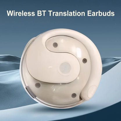 Wireless BT AI Real-time Translator Earbuds 144 Languages Translation Earphones Smart Voice Translator for Travel Business Study