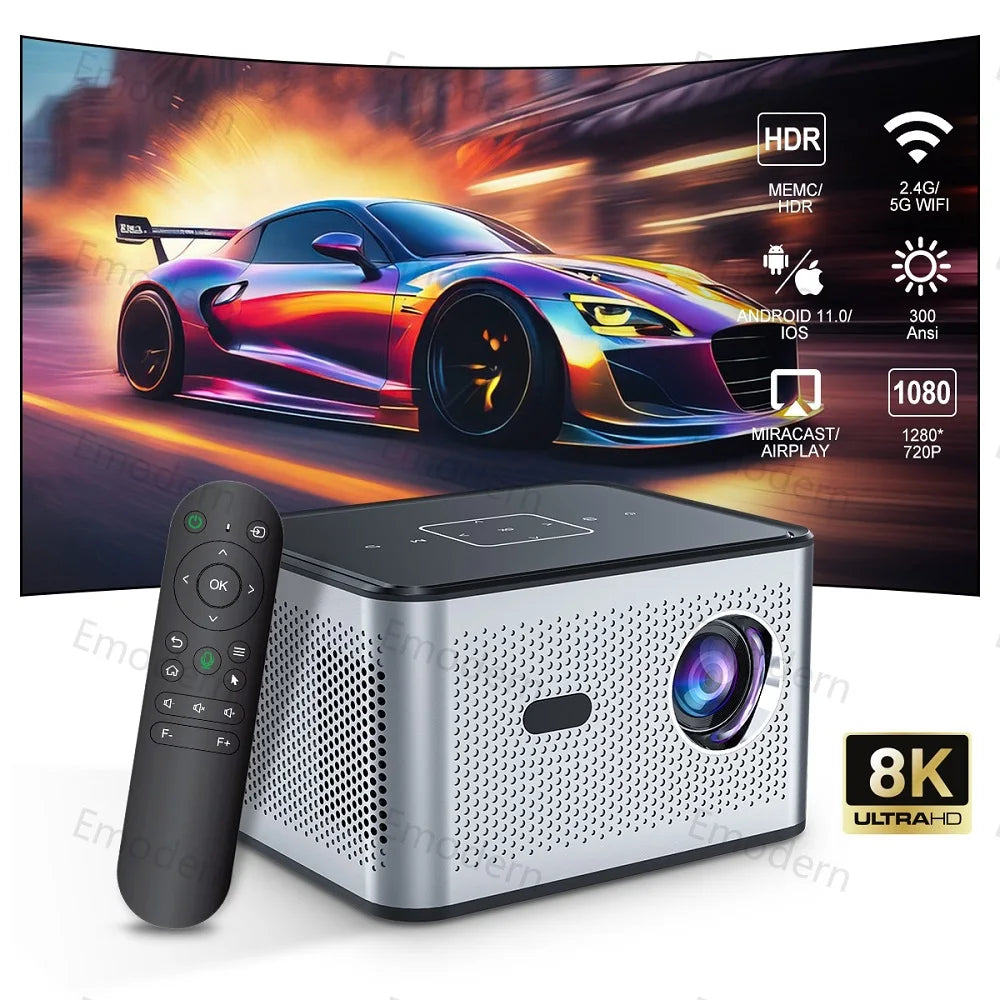 X3 Pro HD Projector Portatil 4K 1280x720P Android Wifi LED Video Home Theater Cinema Phone Mini Games Proyector Movie PK HY350