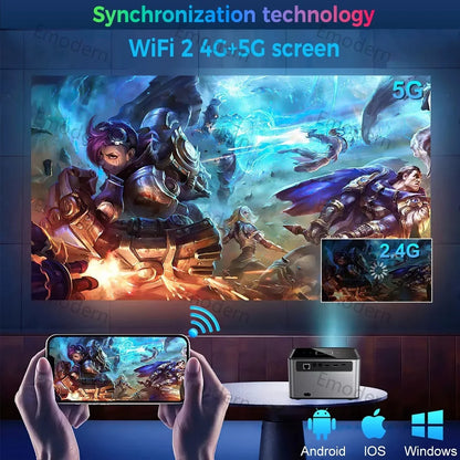 X3 Pro HD Projector Portatil 4K 1280x720P Android Wifi LED Video Home Theater Cinema Phone Mini Games Proyector Movie PK HY350