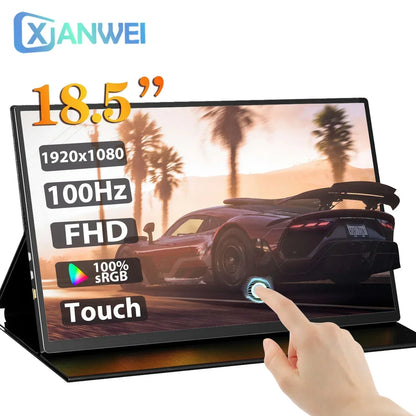 XIANWEI Portable Touch Monitor 18.5 inch 100Hz 100%sRGB Gaming Office External Screen Display for Laptop Switch Xbox PS4/5 Phone