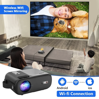 XIWBSY Android 4K Projector 12000 Lumens Native 1080P Wifi6 Projetor 300ANSI Home Cinema Outdoor Portable Proyector Beamer