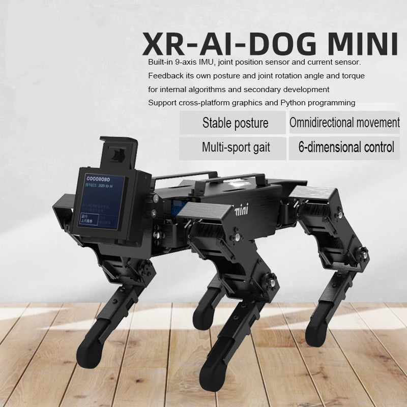 XiaoR Geek AI MINI four-legged intelligent robot dog for teenagers to learn robot programming and development AI robot dog