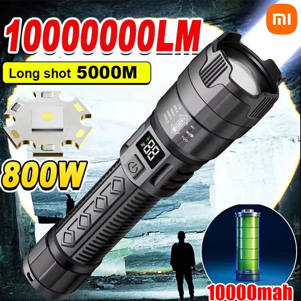 Xiaomi P900 High Power Led Flashlights 2000LM With Display Light USB Charging Built-in Battery Hand Lantern Camping Outdoor Use - MarvelouStoree