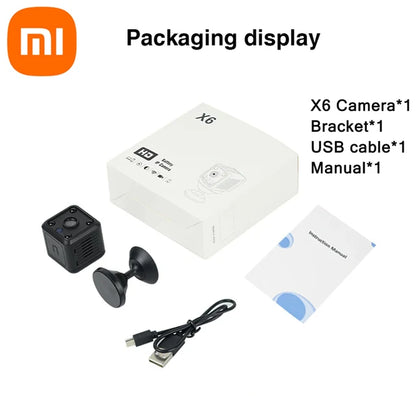 Xiaomi X6 Mini Camera HD Smart Life Wireless WiFi Remote Monitor Camera With Built-In Battery1080P Video Night Home Security CAM