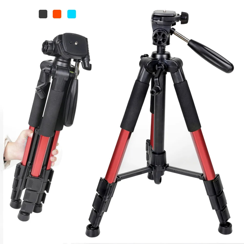 Q111 Professional Portable Travel Aluminum Camera Tripod&Pan Head for SLR DSLR Digital Camera Three color