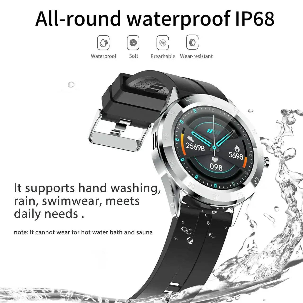 Waterproof Bluetooth Smart Watch Phone Mate Heart Rate Tracker For iOS Android - MarvelouStoree