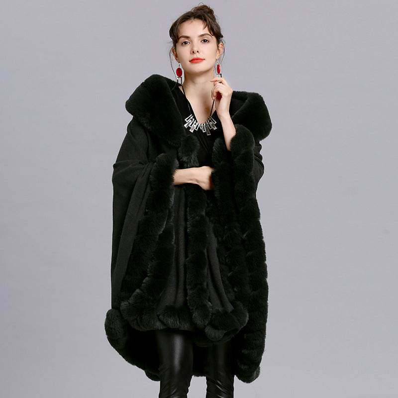 Faux Cashmere Knitted Cardigan Shawl Cloak - MarvelouStoree