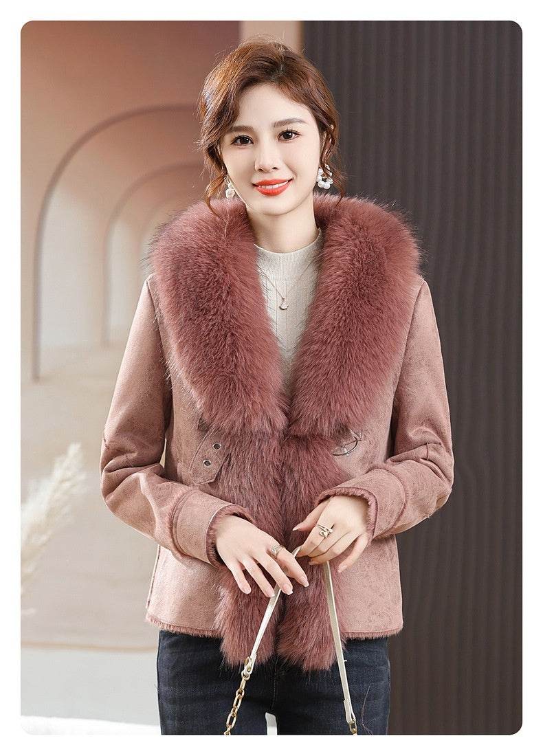 Fur Integrated Women's Short Coat Southern Winter Temperament - MarvelouStoree