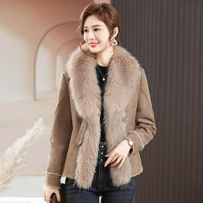 Fur Integrated Women's Short Coat Southern Winter Temperament - MarvelouStoree