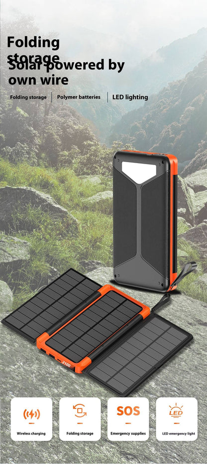 Large Capacity Outdoor Folding Solar Panels Wireless Power Bank