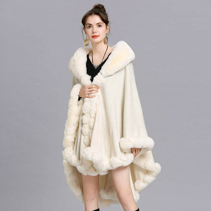 Faux Cashmere Knitted Cardigan Shawl Cloak - MarvelouStoree