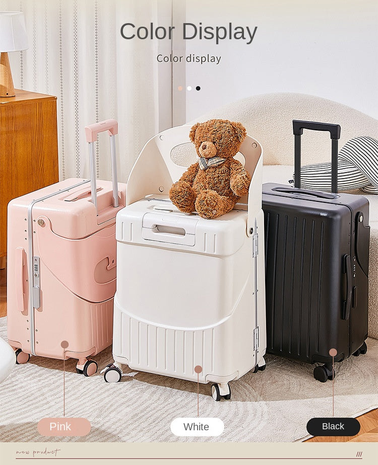 KLQDZMS Luggage Children's Multifunctional Boarding Box ABS + PC Trolley Case Large-capacity Password Box 20 Inches Suitcase