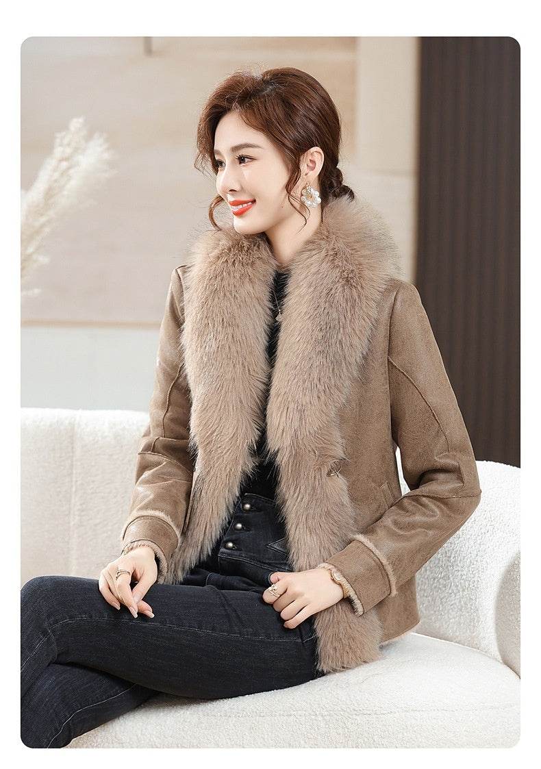 Fur Integrated Women's Short Coat Southern Winter Temperament - MarvelouStoree