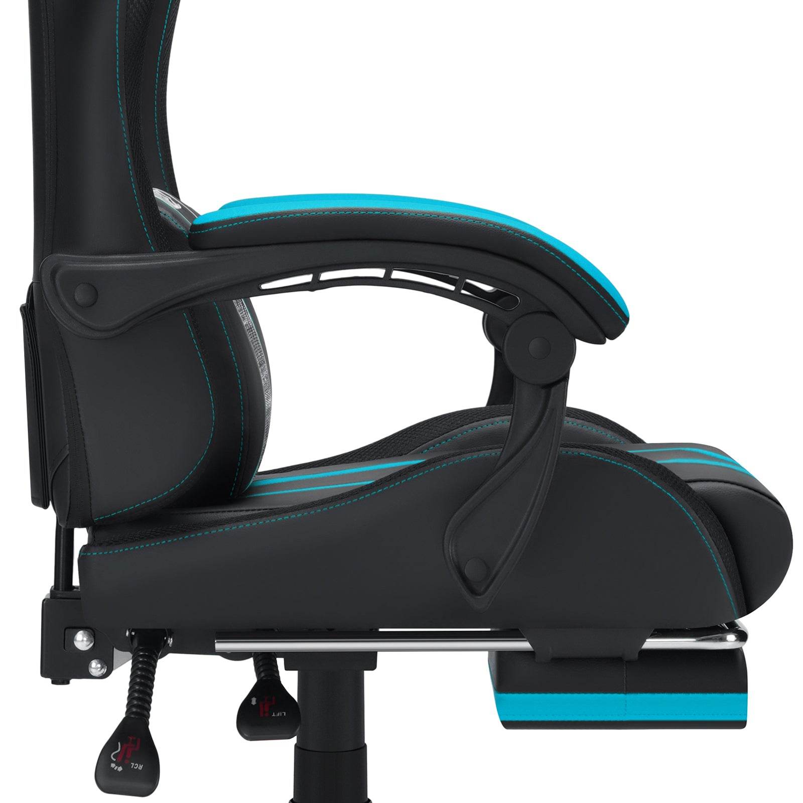 Ergonomic RGB Massage Gaming Chair w/ bluetooth Speakers Footrest Office Chair - MarvelouStoree