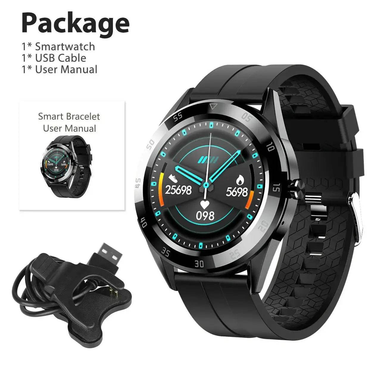 Waterproof Bluetooth Smart Watch Phone Mate Heart Rate Tracker For iOS Android - MarvelouStoree