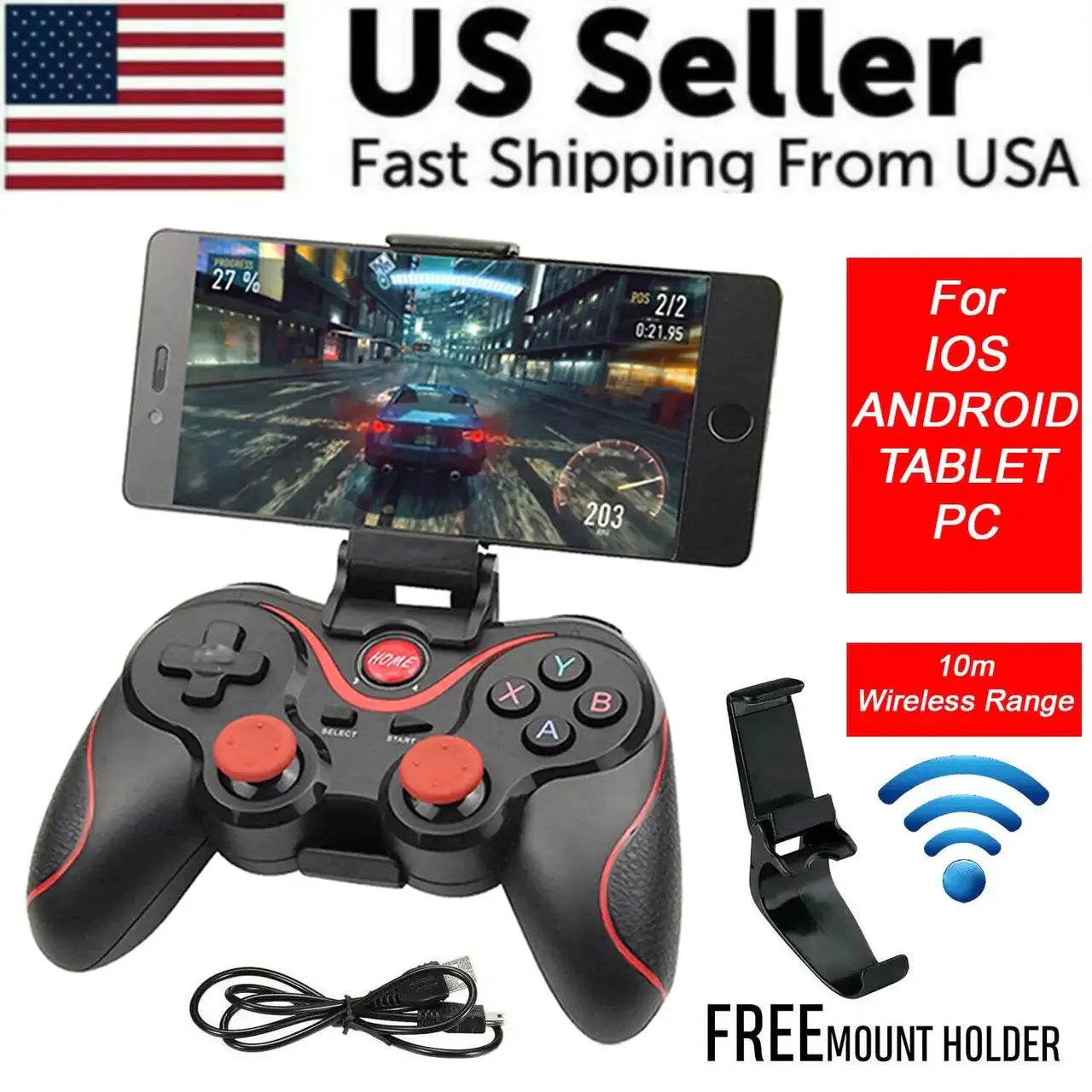 Wireless Bluetooth Mobile Controller Gamepad For IOS /Android Tablet Smart Phone - MarvelouStoree