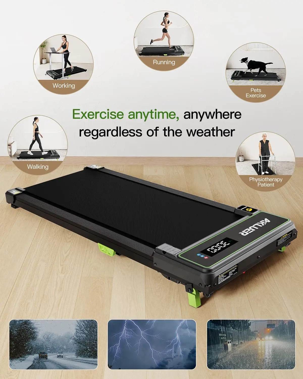 with Incline, Under Desk Treadmill for Home, 2.5HP Portable Treadmills with Remote Control, 4 in 1 Incline Treadmill - MarvelouStoree